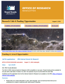 Page 1 image of the ebulletin, with branded header, decorative image, and text